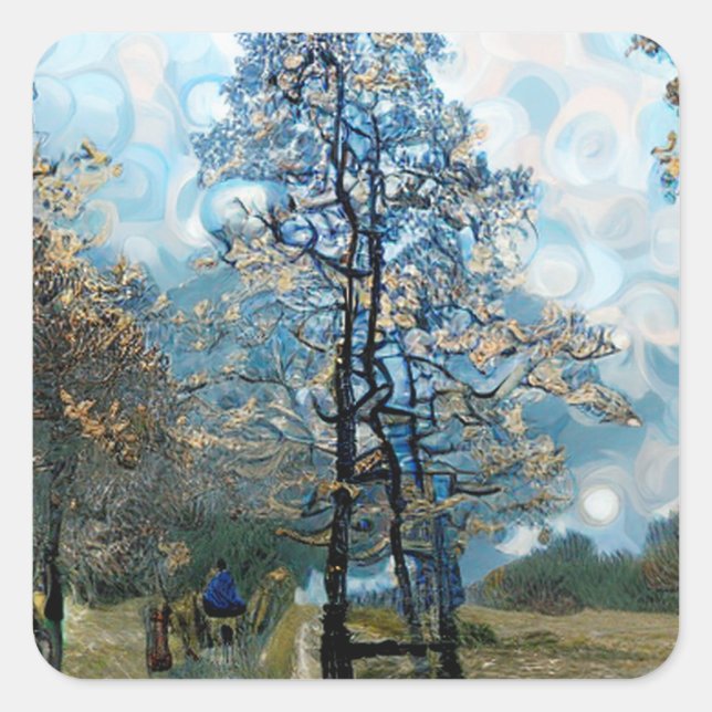 ADESIVO QUADRADO ÁRVORE FIR (Frente)