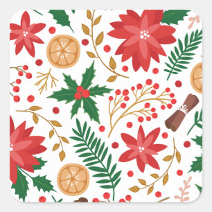 Adesivo Quadrado Árvore Verde Pine de Natal Moderna