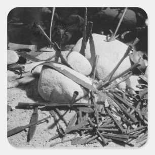 Adesivo Quadrado As armas anglo-saxões encontraram ao lado do Nyda