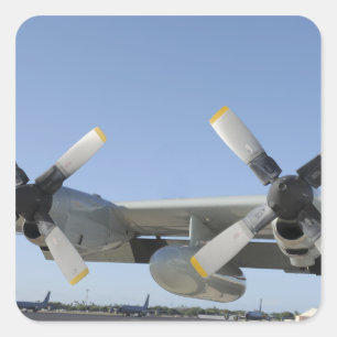 Adesivo Quadrado As asas de um LC-130 Hercules