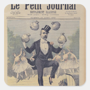 Adesivo Quadrado As bolsas de mnanipulação de Georges Clemenceau 