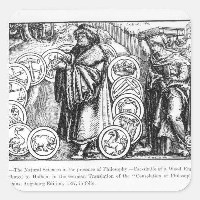 Adesivo Quadrado As Ciências Naturais na Presença de (Frente)