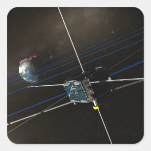 Adesivo Quadrado As cinco espaçonaves THEMIS em órbita