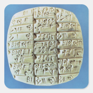 Adesivo Quadrado As contas apresentam com roteiro cuneiform, c.2400