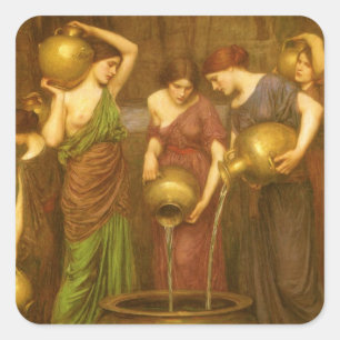 Adesivo Quadrado As Danaides por John William Waterhouse