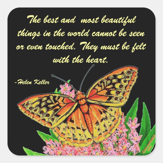 Adesivo Quadrado As melhores e mais belas coisas (Frente)