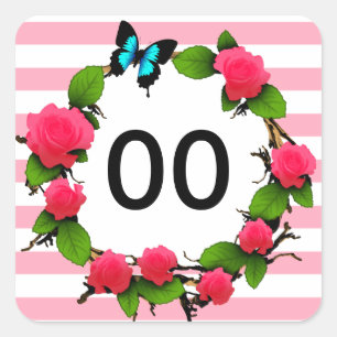 Adesivo Quadrado As mulheres lunáticas aumentaram 18o 2ø 30o