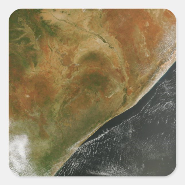 Adesivo Quadrado As nações da África Oriental (Frente)