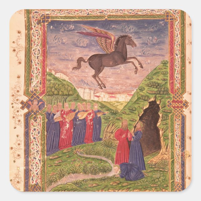 Adesivo Quadrado As nove musas de jogo (Frente)