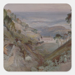 Adesivo Quadrado As planícies, igreja de Landour, Mussoorie, 1884