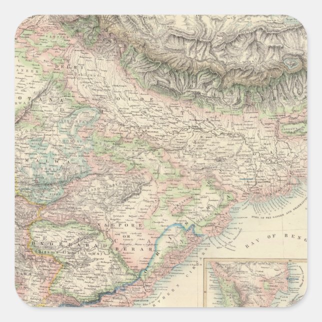 Adesivo Quadrado As Posse Britânicas nas Índias Orientais (Frente)