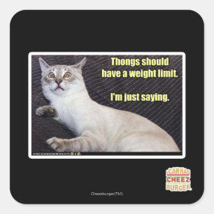 Adesivo Quadrado As tangas devem ter um limite do peso