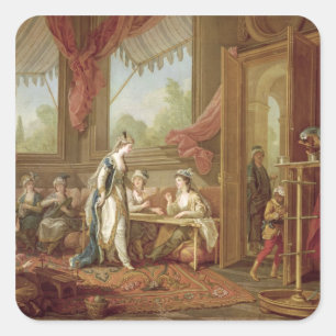 Adesivo Quadrado As tapeçarias pedindo de Sultana