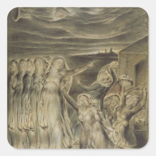 Adesivo Quadrado As virgens sábias e insensatas, c.1822 (w/c e