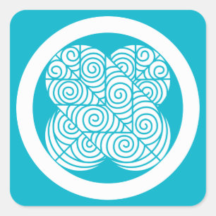 Adesivo Quadrado Asano Hawk Penas