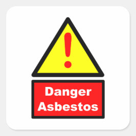 Adesivo Quadrado Asbestos warning