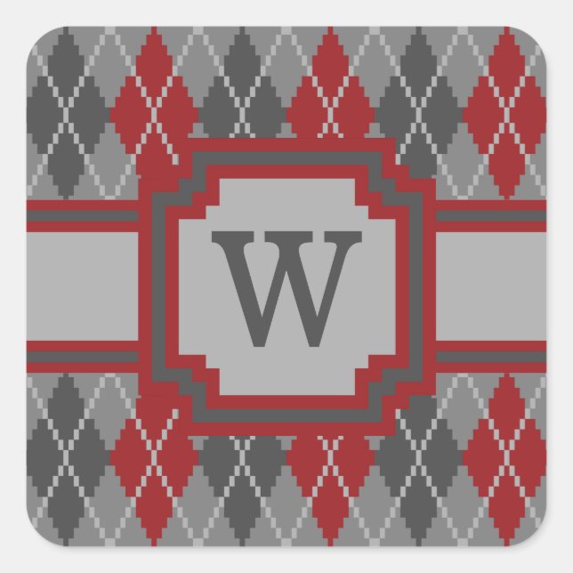 Adesivo Quadrado Ashes e Embers Argyle Sticker (Frente)