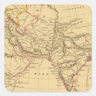 Adesivo Quadrado Ásia antiga