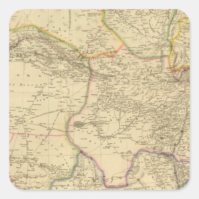 Adesivo Quadrado Ásia Central (Frente)