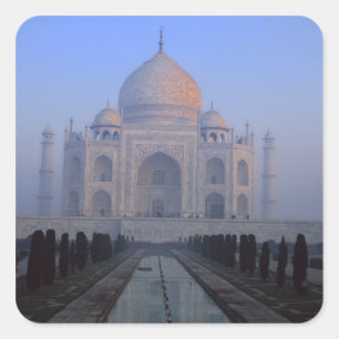 Adesivo Quadrado Ásia; Índia; Agra. Taj Mahal.