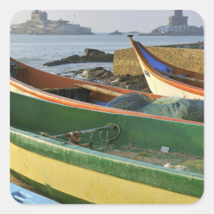 Adesivo Quadrado Ásia, Índia, Tamil Nadu, Kanniyakumari