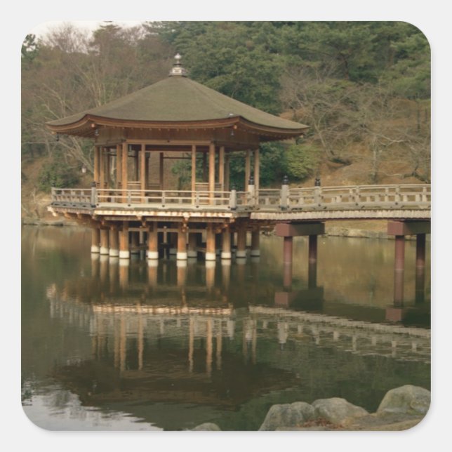 Adesivo Quadrado Ásia, Japão, Nara, Templo em Nara (Frente)