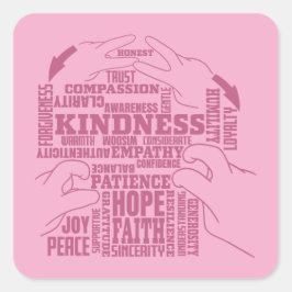 Adesivo Quadrado ASL - Beleza interna - Design de cultura surda "Ve