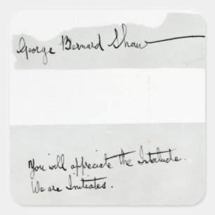 Adesivo Quadrado Assinatura de George Bernard Shaw