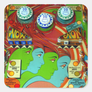 Adesivo Quadrado Assistente de Pinball II