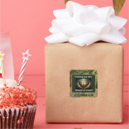 Adesivo Quadrado Assumindo o escudo da fé - Sticks quadrados