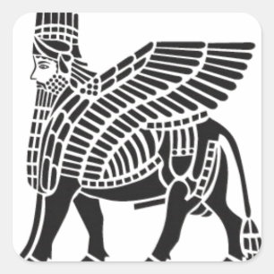 Adesivo Quadrado Assyrian Lamassu
