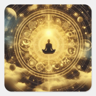 Adesivo Quadrado Astrologia Alquimia Celestial Fortemente Inspirado