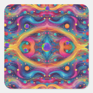 Adesivo Quadrado Astrologia planeta espaço galáxia universo