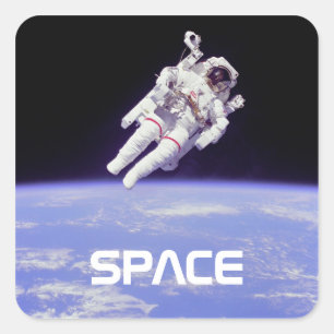 Adesivo Quadrado Astronauta