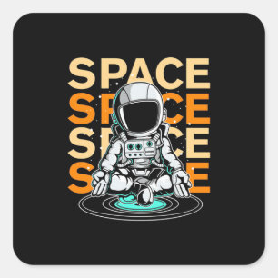 Adesivo Quadrado Astronauta Espacial