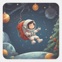 Astronauta flutuando em torno da árvore de Natal