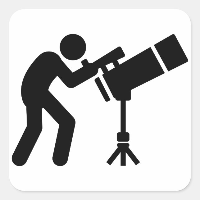 Adesivo Quadrado Astronomia (Frente)