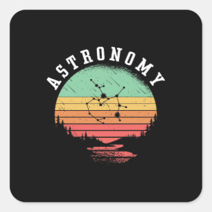 Adesivo Quadrado Astronomia Amadurece Estrelas Espaciais Retroativa
