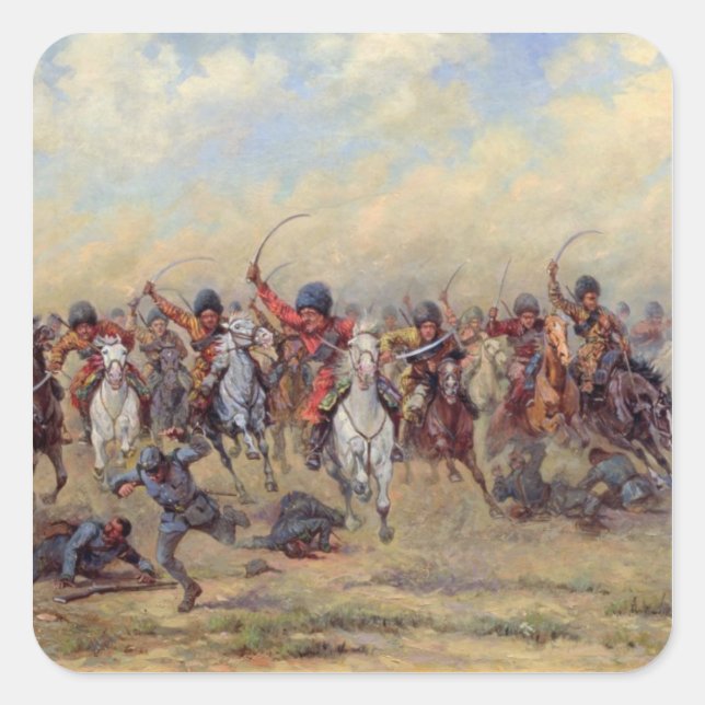 Adesivo Quadrado Ataque da "Divisão Salva" (Frente)