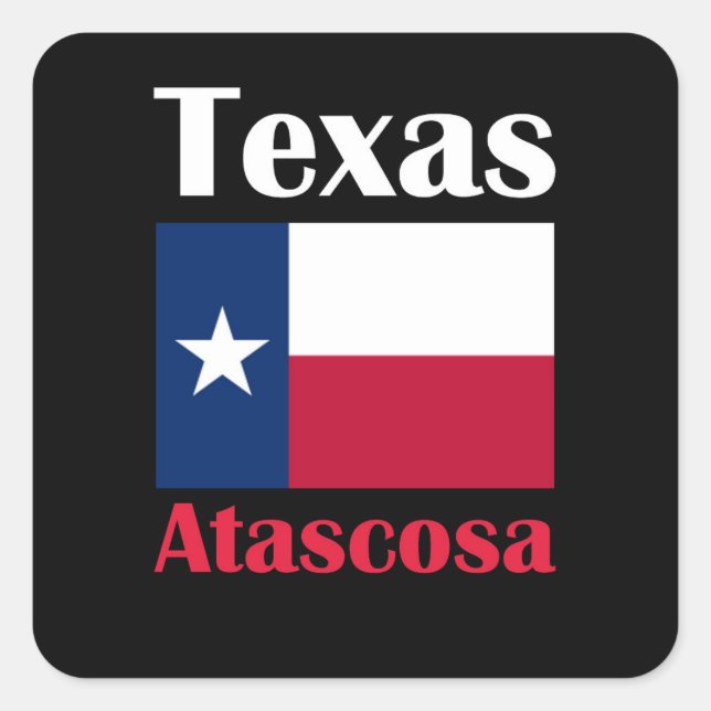 Adesivo Quadrado Atascosa TX (Frente)