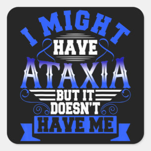 Adesivo Quadrado Ataxia Sinal Neurológico Hemiataxia Azul Fita Nã