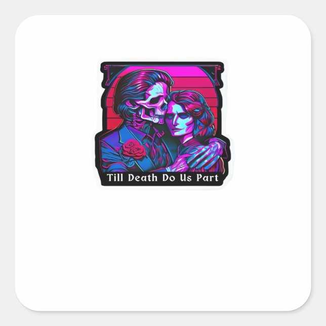 Adesivo Quadrado Até que a morte nos separe do clássico - Grim Reap (Frente)