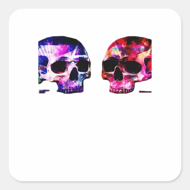 Adesivo Quadrado Até que a Morte Nos Separe Juntos (Frente)