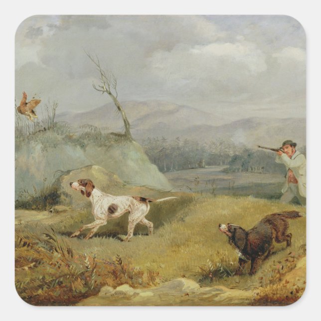 Adesivo Quadrado Aterro de Agrupamento (óleo na canvas) (Frente)