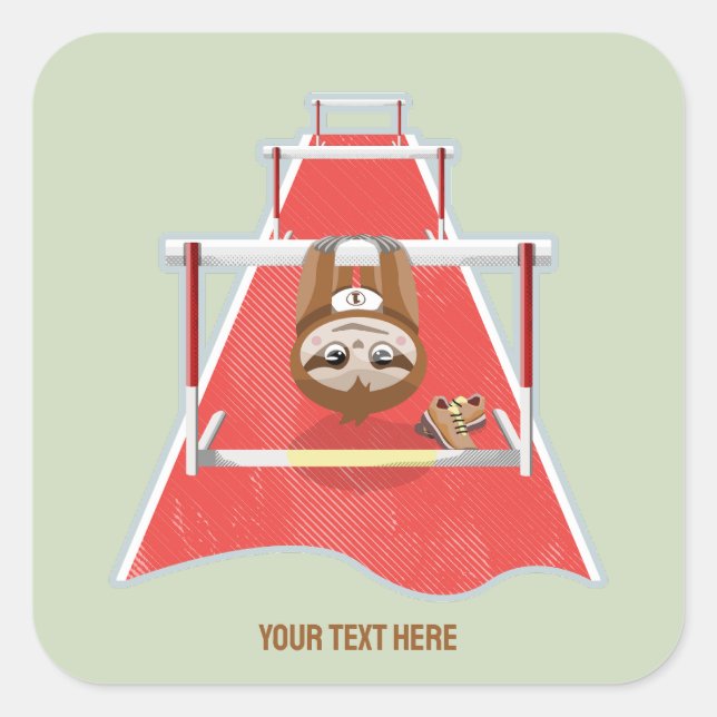 Adesivo Quadrado Ativistas da corrida das "Hurdles" (Frente)