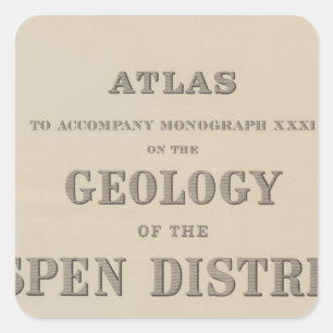 Adesivo Quadrado Atlas do frontispício à geologia