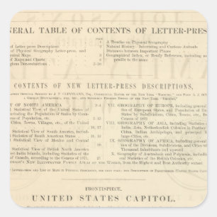 Adesivo Quadrado Atlas ilustrado novo da família de Johnson do