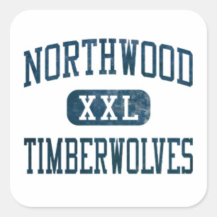 Adesivo Quadrado Atletismo de Northwood Timberwolves