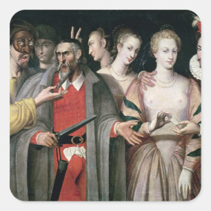 Adesivo Quadrado Atores do dell'Arte de Commedia
