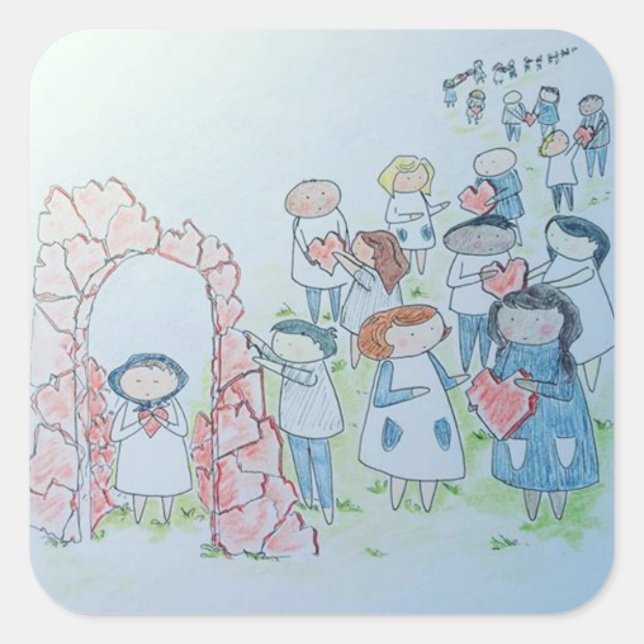 Adesivo Quadrado Atos de bondade (Frente)